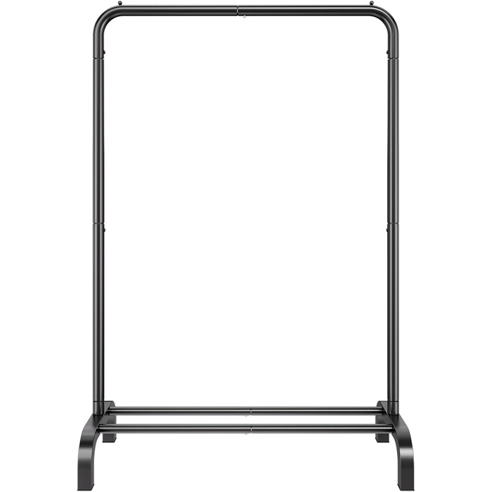 Стійка для одягу VEVOR - чорна, 400 x 1010 x 1510 мм. Підходить для спальні, ванної, гардеробу та прихожої. Міцна та універсальна