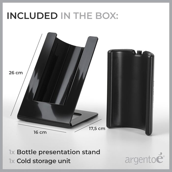 Охолоджувач для вина Argentoè Gelette, чорний