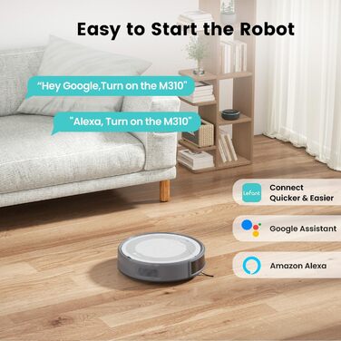 Робот-пилосос LEFANT Gen2 з функцією миття, 12000Pa, автоматичне очищення, LiDAR, Freemove 3.0, 8 тижнів без ручного прибирання (M310)