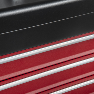DURHAND Tool Case Practical Tool Box without Tools 3 Drawers with Handle Steel Lock Black Red