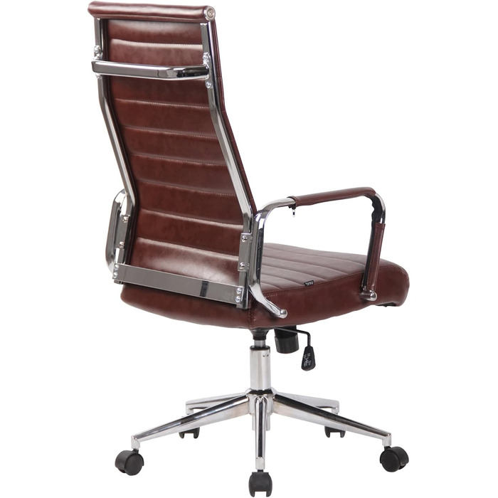 Офісний стіл Буро Columbus з штучної шкіри, регульована висота, колір бордовий