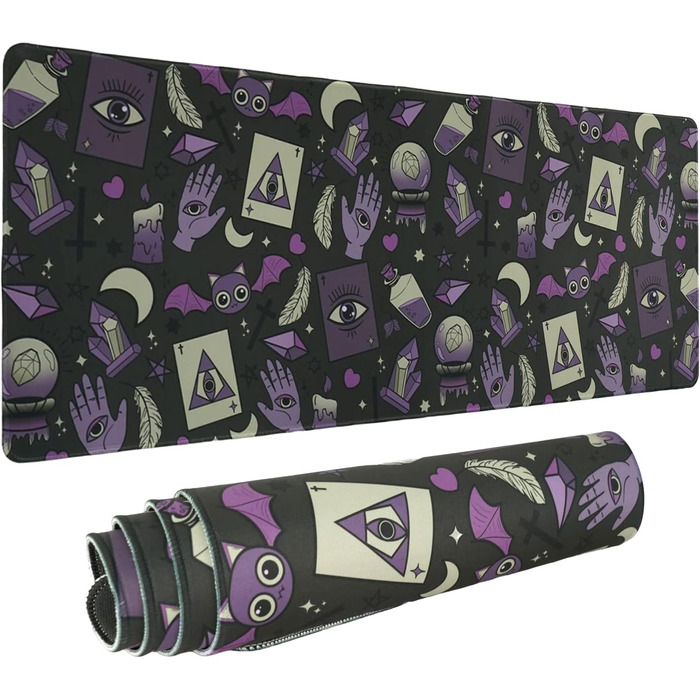 Мат для миші Sakura XL чорний з квітами сакури, 31.5 x 11.8 дюймів