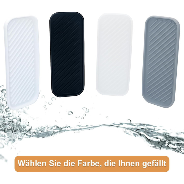 Стильний тримач для мила з силікону для кухні та ванної кімнати (2 шт., чорний)