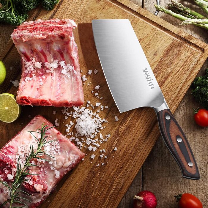 Ніж кухарський MOSFiATA Hackmesser Klassik 20 см з високоякісної сталі з ергономічною ручкою для кухні та ресторану