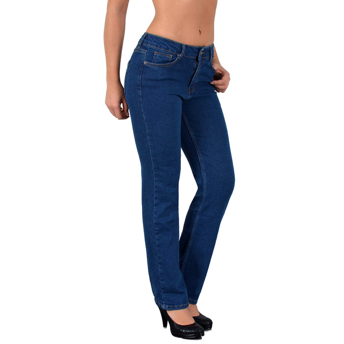 Джинси ESRA жіночі прямі з високою талією, стрейч, модель G200, розмір 34/J560