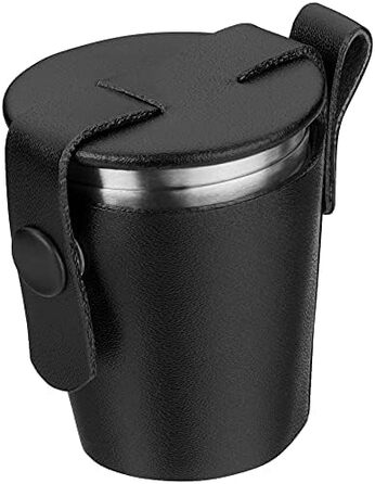 Фляга Manhattan WMF Cromargan® 6-частинна, 200 мл, з воронкою та штампом у шкіряному етолі, без гравіювання