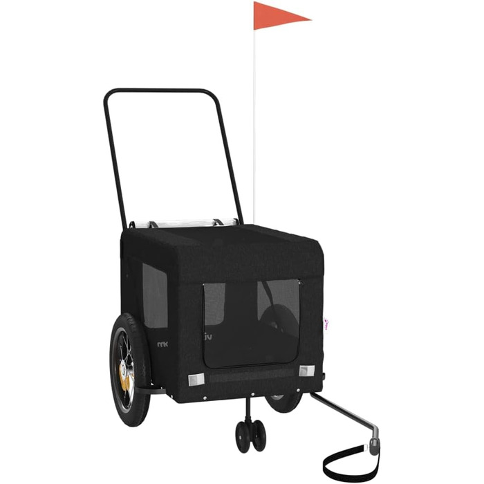 Фургон для велосипеда, переноска для собак, чорний (120 x 54.5 x 53 см)