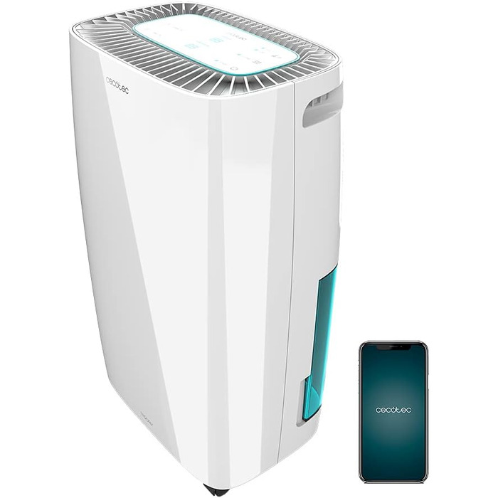 Зволожувач повітря Cecotec BigDry Series 2000: 750 мл/день, об'єм резервуару 0.6-2 л, 2 швидкості, 2 режими, площа до 25 м², функція очищення. Білий
