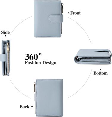 GAEGAEKEAO Wallet for Women, Small Wallet for Women, Small Ladies Purse with RFID Blocking, Wallet for Women with Zipper Pocket