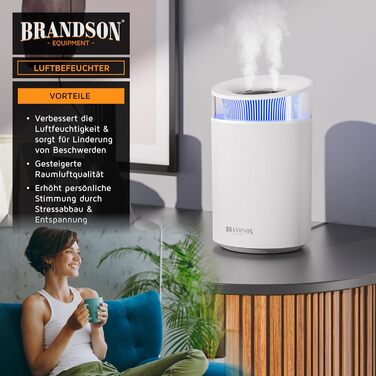 Зволожувач повітря 2,5 л тихий - 7 LED кольорів, 2 режими випуску пари, аромадифузор, для вітальні, дитячої кімнати, спальні - білий