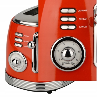 Тостер Zilan RETRO BREAD TOASTER, червоний, 850 Вт