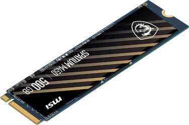 SSD MSI Spatium 2TB PCIe 4.0 NVMe M.2 - Внутрішній твердотільний накопичувач, 7000 МБ/с (читання) & 6800 МБ/с (запис), 3D NAND, Захист даних, 5 років гарантії (1400 TBW)