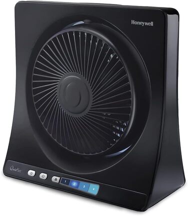 Вентилятор Honeywell QuietSet Tower HT354 - Турбо вентилятор для дому, 5 швидкостей, осциляція 80°, таймер, пульт ДК