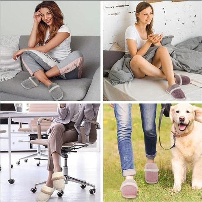 Тапочки халатні жіночі MAXTOP, м'який плюш, підошва з memory foam, зручні, теплі, для дому та вулиці, рожеві, 42/43 EU