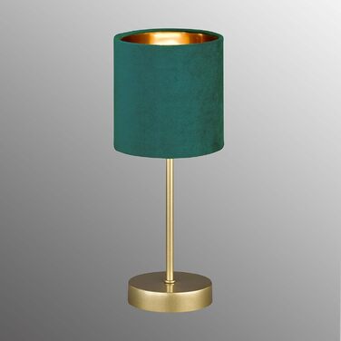 Торгова лампа Fischer & Honsel Aura: класичний дизайн, золото, смарагдовий відтінок, висота 34 см