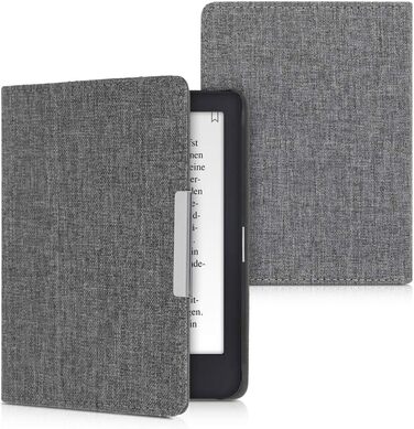 Чохол kwmobile для Tolino Shine 3: тканинний захисний чохол-обкладинка, сірий