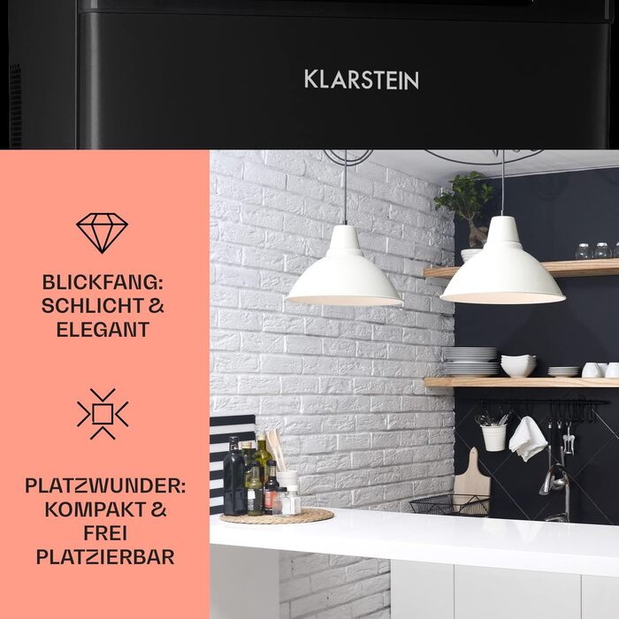 Міні-холодильник Klarstein Silent Cool: 30 літрів, 24dB, регулювання температури, білий/чорний