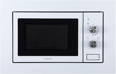 Вбудована мікрохвильова піч CATA MMA 20 WH 20L з грилем, таймером та нержавіючою сталею, 9 функцій, Ø24,5 см, білий колір