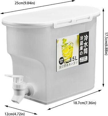 Drink Dispenser with Spigot, Drink Dispensers for Parties, Juice or Beverage Dispenser, Cold Filter Drink Container, for Iced Tea, Summer Beach Vacation Essentials, for BBQ Picnic Party (2 Pcs)