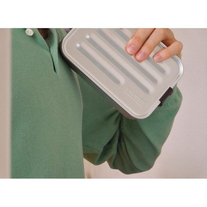 SIGG - Alu Lunchbox Plus - Lunchbox with Compartment - Award-Winning - Dishwasher Safe & Microwave Safe - Absolutely Leak-Proof - Feather-Light - BPA-Free