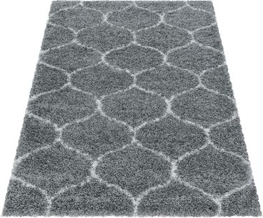 Килим HomebyHome Shaggy 160 см - високий ворс, скандинавський стиль, м'який та пухнастий. Підійде для вітальні, спальні, кухні, коридору. Розмір 120 x 170 см, сірий колір