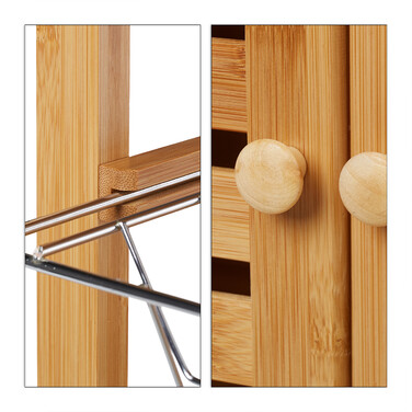 Relaxdays Kitchen Cart made of Bamboo