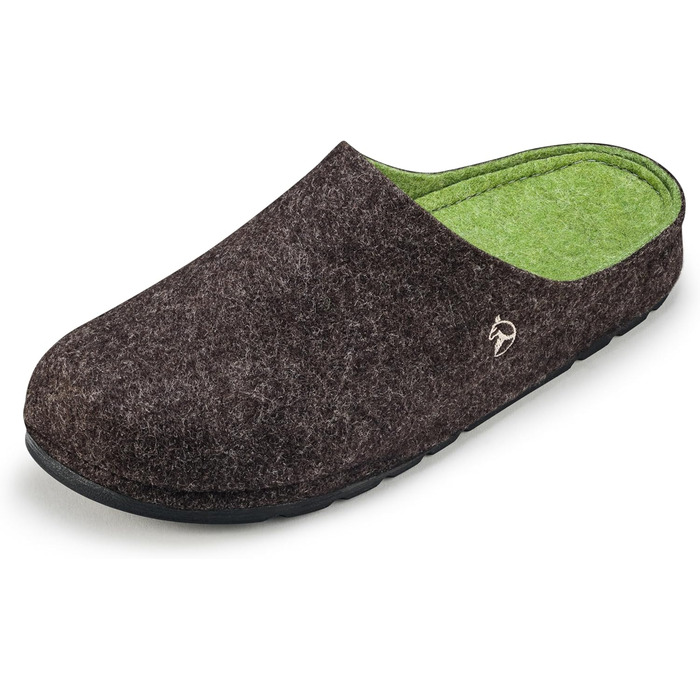 Чоловічі фетрові домашні тапочки ESTRO - теплі зимові тапочки з гумовою підошвою, розмір 41 EU, коричневого кольору