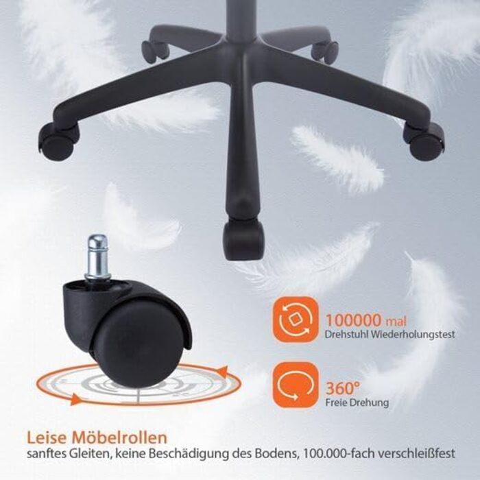 Ергономічне крісло для офісу: регульована висота, зручне, з підлокітниками, чорне