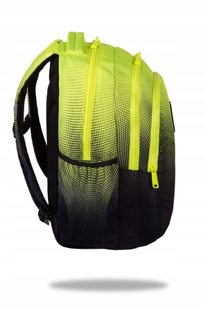 Багатовідсіковий шкільний рюкзак CoolPack, чорний з жовтими та золотистими акцентами, 21 л