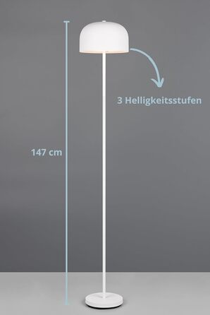 LED настільна лампа Julien: акумуляторна, USB-C, сенсорне керування, Ø 12 см, металева, 1.5W, IP20, матовий білий