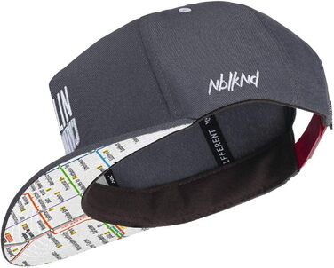 Кепка Nebelkind Snapback Berlin сіра, унісекс, регульована, висока якість, streetwear, бейсболка з прямим козирком