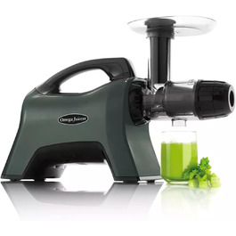 Соковижималка Omega Juicers MM1500 з трирівневим шнеком і унікальною насадкою для селери, 1,5 л — максимальний вихід соку, підходить для овочів, фруктів, пюре, сорбетів, рослинного молока, з аксесуарами