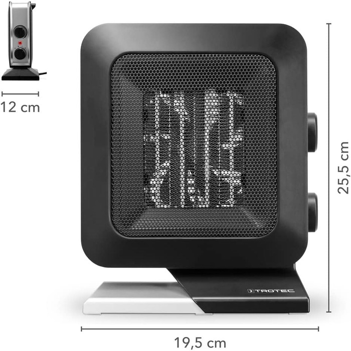 Трубовий обігрівач Trotec TFC 14 E: 700/1400 Вт, термостат, для приміщень 20-50 м², білий