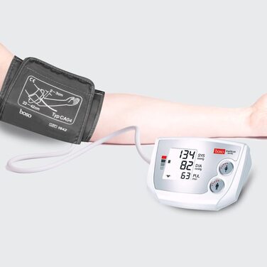 Тонометр Boso Medicus Family з 2 пам'ятними місцями, великим дисплеєм та визначенням аритмії – універсальна манжета (22–42см)