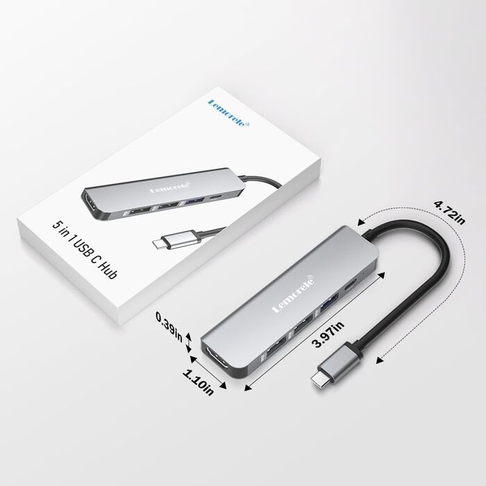 Док-станція USB-C хаб 3 Display-2025: 3 монітори, 2x HDMI 4K, VGA, Ethernet 1000M, 4 USB A 3.0/2.0, 100W PD, SD/TF, AUX 3.5mm, адаптер для Windows/Mac/Dell/HP