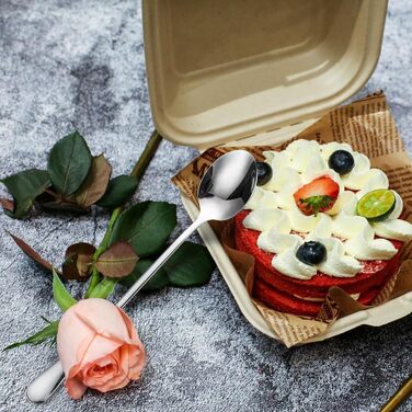 Набір ложок для лате макіато, 30 шт: ложки для кави, морозива, коктейлів та десертів (19,5 см, нержавіюча сталь)