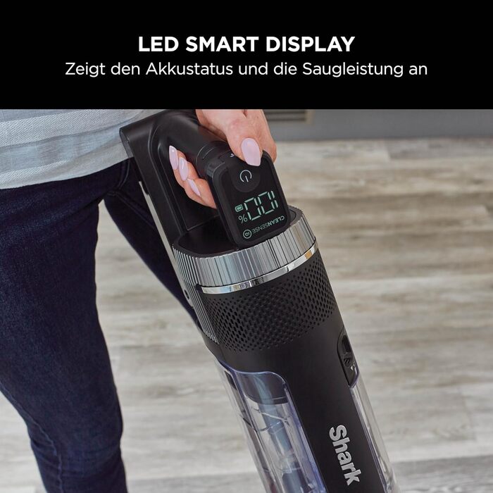 Бездротовий акумуляторний пилосос Shark Stratos, PowerFins Plus, 60 хв роботи, Anti-Hair Wrap, CleanSense IQ, насадки для щілин та багато поверхонь, рожеве золото/антрацит, IZ400EU (насадка Stratos для шерсті тварин та 2 акумулятори)