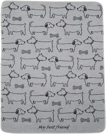 Лежанка для собак David Fussenegger 'Best Friend Allover' з фетру, 70 x 90 см, сіра