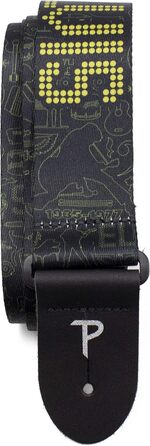 Гітарний ремінь Perri's Leather Poly Pro Hootenanny, 58 дюймів, чорний