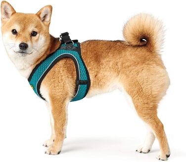 Нашийник для собак HUNTER HILO COMFORT, турквіс, S-M. Легкий, з сітчастого матеріалу, з відбиваючими елементами, зручний, для маленьких та середніх собак.