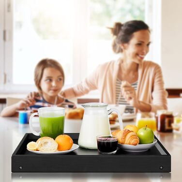 Двопакетний столик-піднос з регульованими ніжками з бамбука для їжі в ліжку, кухні, сервірування, ноутбука (білий, чорний)