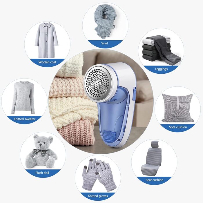 Електричний видалення ворсу для одягу, з USB-кабелем, змінна насадка, для пуловерів та вовни (зелений)