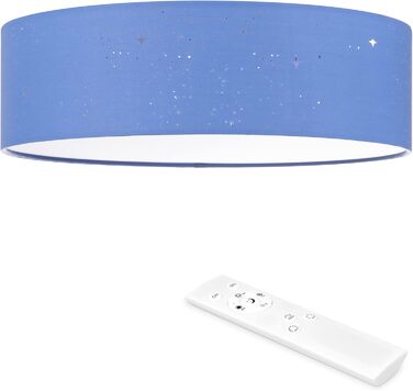 Navaris LED Ceiling Light - Dimmable Color Temperature Change Remote Control - 22W Starry Sky - Living Room Lamp Bedroom Ceiling Lamp Children's Room Lamp Ceiling (40cm, Light Blue)