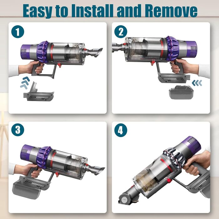 Адаптер для пилососів Dyson V7 V8 від Makita 18V Li-Ion акумулятора (MT18V10)