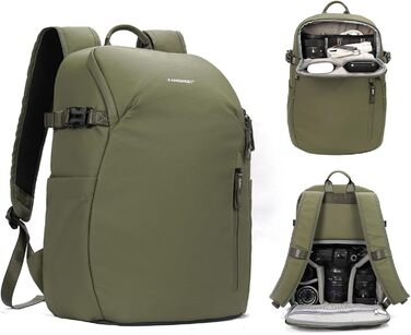 XAMORET Рюкзак для камери Tache Profeionell: водонепроникний, для DLR/LR, зелений (Army Green), розмір S