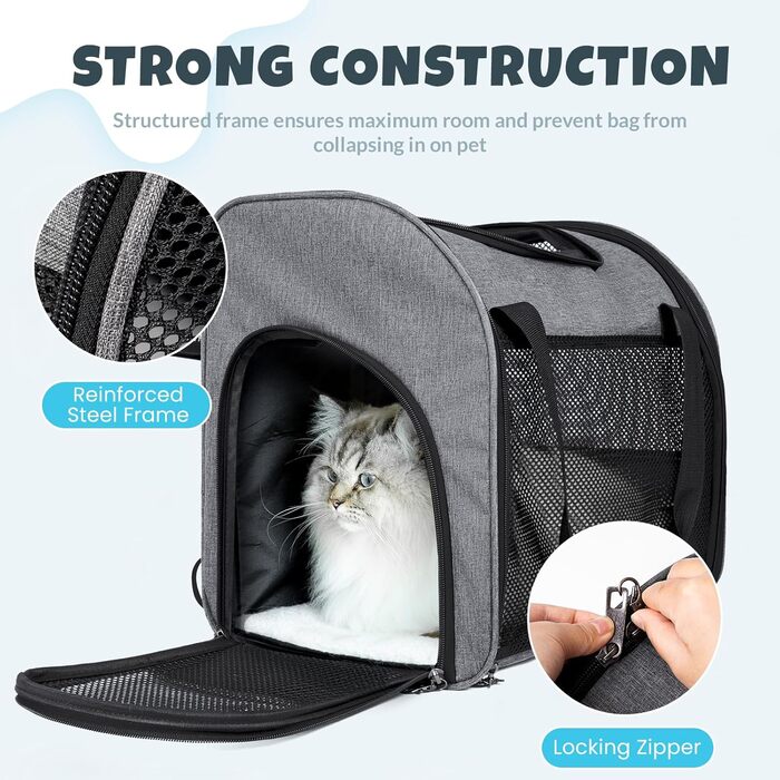 Рюкзак для кота з вікном, складаний рюкзак для собак, переноска для тварин до 8 кг