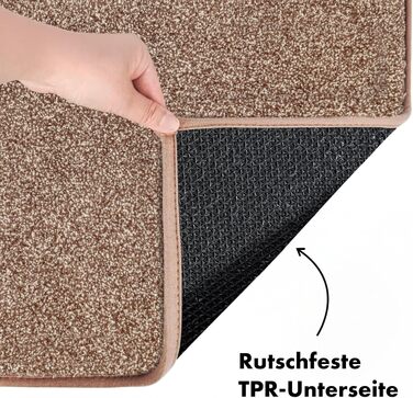 Килимок для взуття Floordirekt антиковзкий, миючий, для дому та коридору (80x120 см, коричневий)