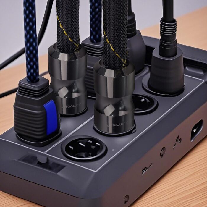 Hi-Fi мережевий кабель живлення 10AWG з феритним кільцем, безкисневий мідний кабель для аудіосистем High-End, 1.5м, чорний