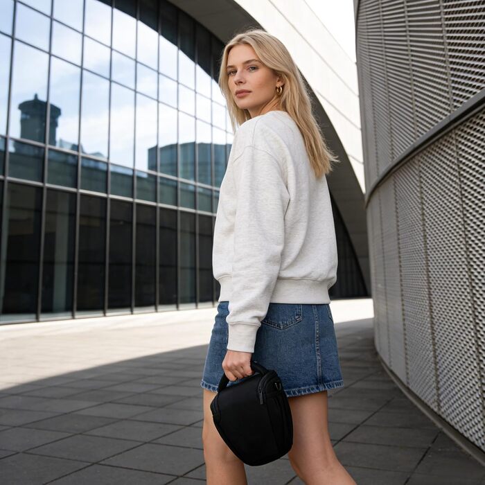 Сумка на плече для камери DSLR/SLR, чорна, сумісна з Nikon, Canon, Sony (водонепроникна)