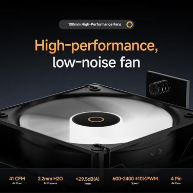 Кулер для CPU Gamma A40 BK - компактний, 100мм PWM вентилятор, 4 теплові трубки, сумісний з Intel LGA 115X/1200/1700/1851 & AMD AM4/AM5